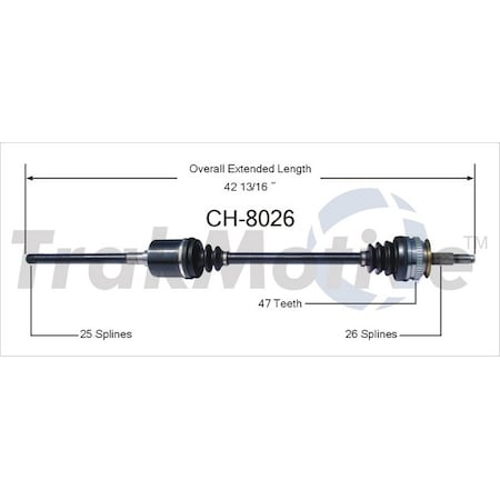 Surtrack Axle Cv Axle Shaft, Ch-8026 CH-8026